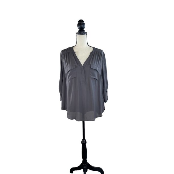 Michael Michael Kors Long Sleeve Handkerchief Hem Boho Top NWT S - Picture 6 of 11